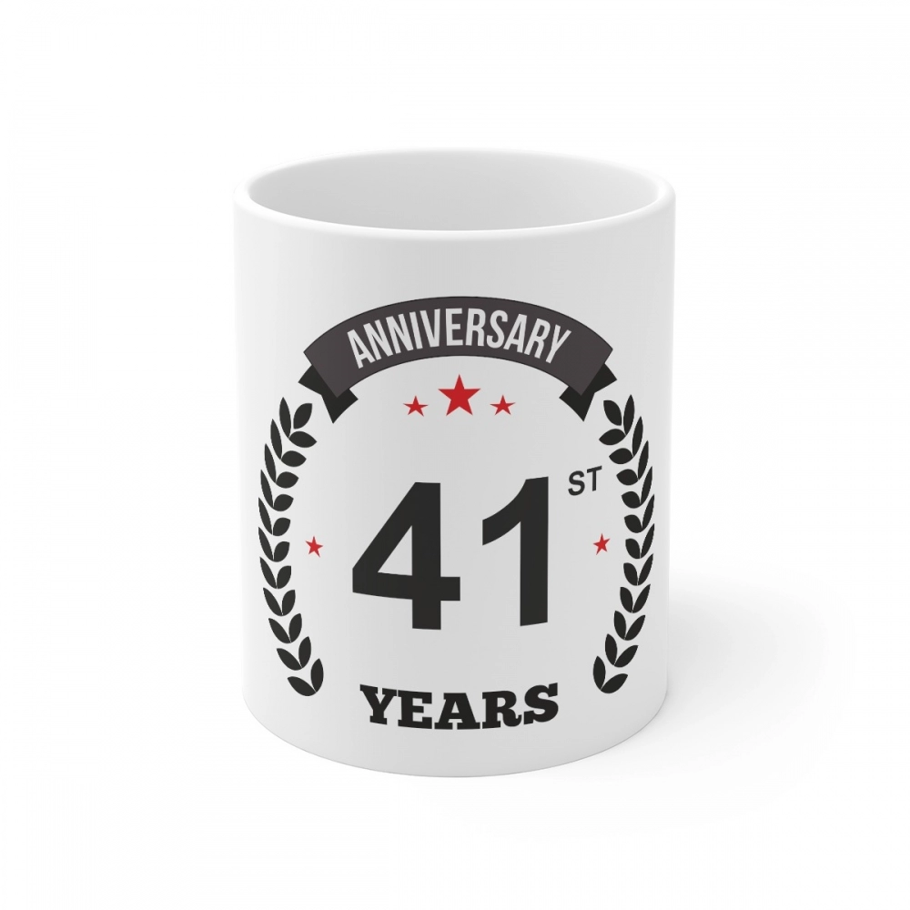 52163628067_447c2bbdca_o_d-1000x1000-1.webp Generic Ceramic 41st Anniversary Printed Coffee Mug (Color: White, Capacity:330ml) - Image 1