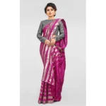 Generic Women's Vichitra Saree with Blouse (Pink, 5-6 Mtrs) - Image 4