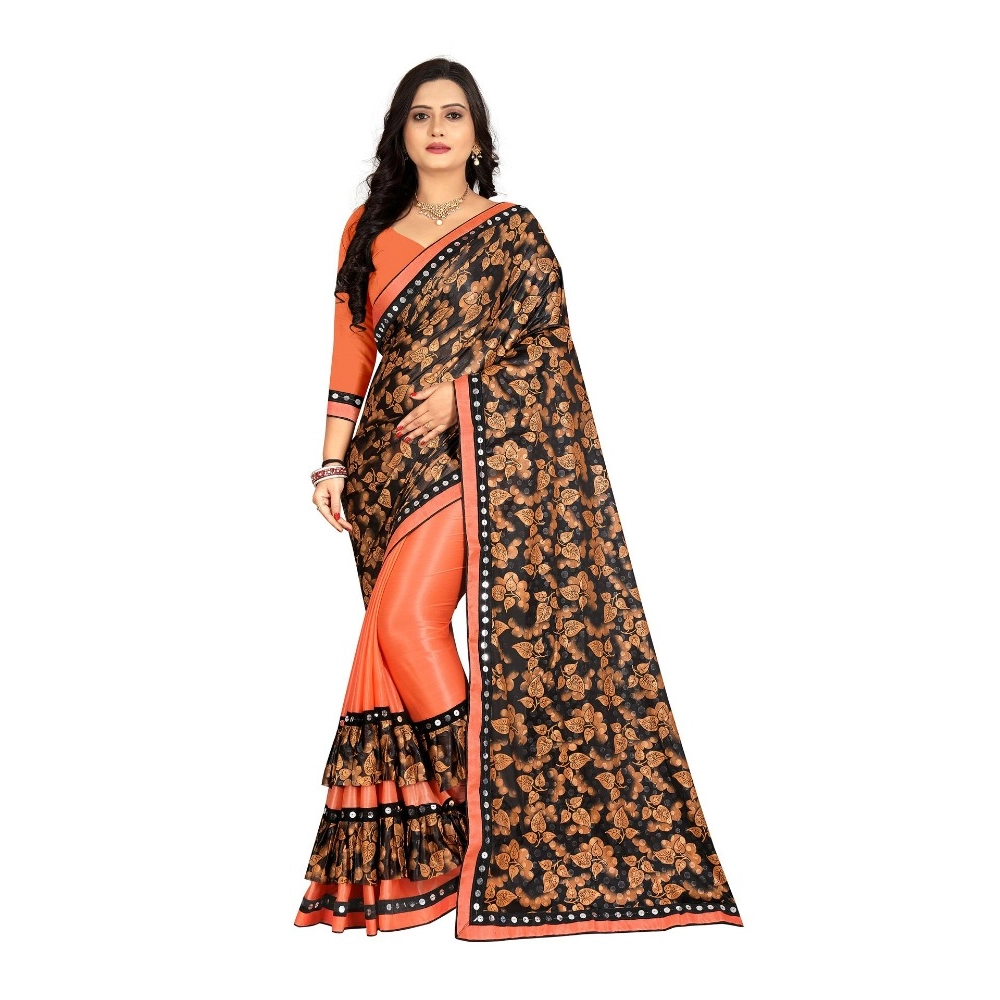 52352149994_06ed2077b2_o_d-1000x1000-1.webp Generic Women's Lycra Blend Saree with Blouse (Orange, 5-6 Mtrs) - Image 1