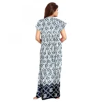 Generic Women's Cotton Printed Maxi Nighty (Navy Blue) - Image 3