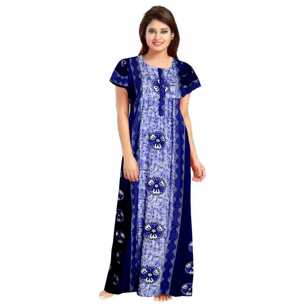 52360358567_4a2a718685_o_d-1000x1000-1.webp Generic Women's Cotton Printed Maxi Nighty (Blue) - Image 1
