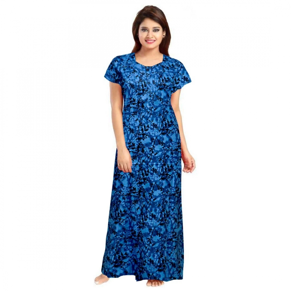 52361311566_74b0cd0202_o_d-1000x1000-1.webp Generic Women's Cotton Printed Maxi Nighty (Blue) - Image 1