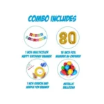 Generic 29Th Happy Birthday Decoration Combo With Multi Color Banner (Golden) - Image 2