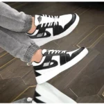 Generic Men's Solid Synthetic Casual Shoes (Black) - Image 3