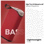 Generic Plastic Rubber Wireless TG111 Bluetooth Speaker (Red) - Image 2