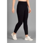 Generic Women's Polyester Solid Ankle length High Waisted Tights (Black) - Image 4