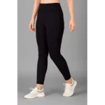 Generic Women's Polyester Solid Ankle length High Waisted Tights (Black) - Image 3