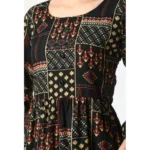 Generic Women's Casual Crepe 3-4th Sleeves Cord Set (Black) - Image 5