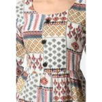 Generic Women's Casual Crepe 3-4th Sleeves Cord Set (White) - Image 5