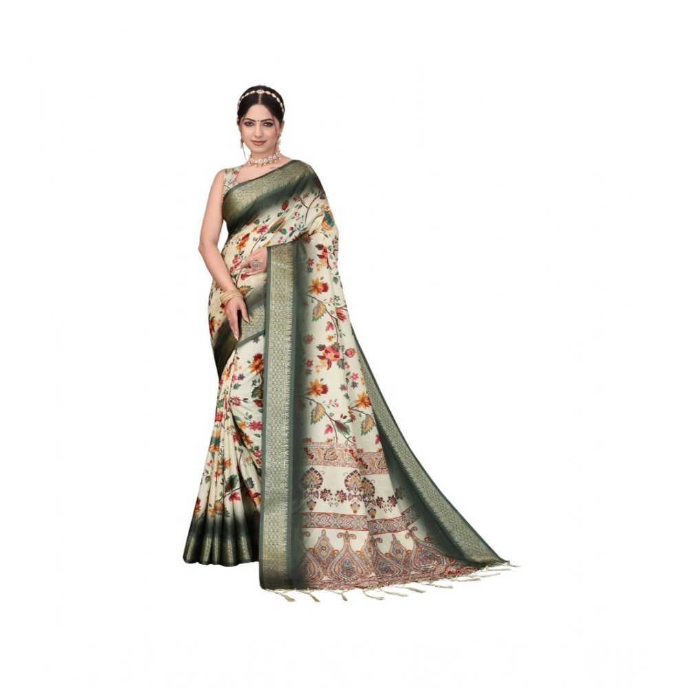 PID-63893-Women-s-Cotton-Silk-Printed-Saree-With-Unstitched-Blouse-5-5-Mtr-Green-1-1000x1000-1.webp Generic Women's Cotton Silk Printed Saree With Unstitched Blouse 5.5Mtr (Green) - Image 1