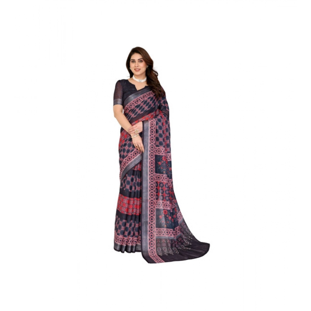 PID-63908-Women-s-Linen-Cotton-Printed-Saree-With-Unstitched-Blouse-5-5-Mtr-Black-1-1000x1000-1.webp Generic Women's Linen Cotton Printed Saree With Unstitched Blouse 5.5Mtr (Black) - Image 1