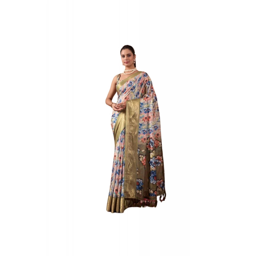 PID-64385-Women-s-Silk-Blend-Printed-Saree-With-Unstitched-Blouse-5-5-Mtr-Olive-1-1000x1000-1.webp Generic Women's Silk_Blend Printed Saree With Unstitched Blouse 5.5Mtr (Olive) - Image 1
