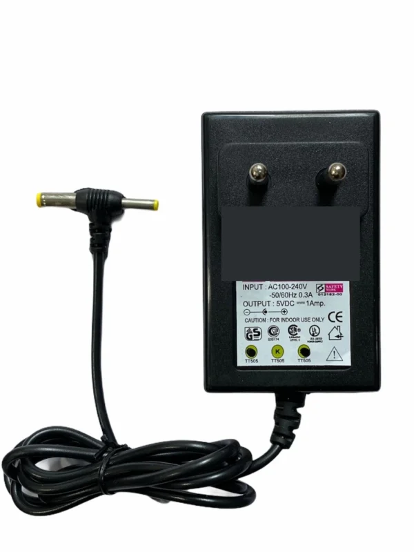 5V 1A Power Adapter, Power Supply AC Input 100 240 V and Output 5V 1A for Set Top Box_DTH Box, CCTV System, Router, Other Electronics And IT Gadgets with DC And Sony Pin (Black)