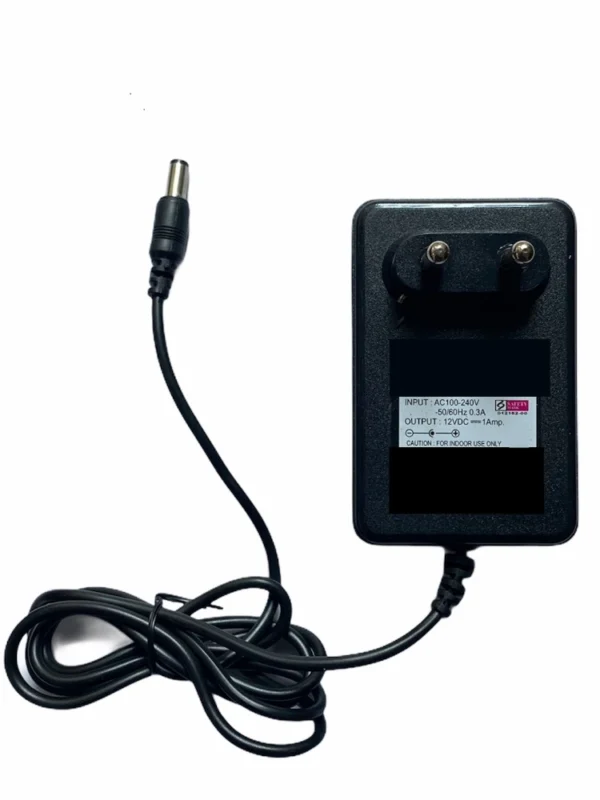 12V 1A Power Adapter, Power Supply AC Input 100 240 V and Output 12V 1A for Set Top Box_DTH Box, CCTV System, Router, Other Electronics And IT Gadgets with DC Pin (Black)