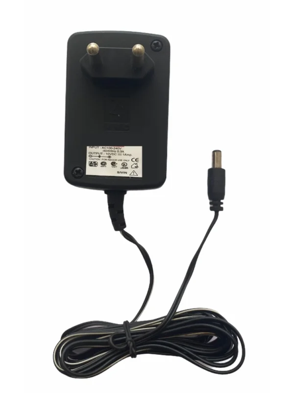10V 1A Power Adapter, Power Supply AC Input 100 240 V and Output 10V 1A for Set Top Box_DTH Box, CCTV System, Router, Other Electronics And IT Gadgets with DC Pin (Black)