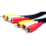 3RCA Male to 3RCA Male Audio Video Cable 1.5 Yards Compatible for TV, LCD, LED, DTH, DVD, VCR (Black) - Image 2