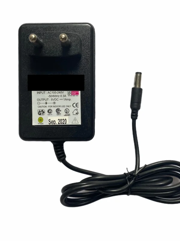 5V 1A Power Adapter, Power Supply AC Input 100 240 V and Output 5V 1A for Set Top Box_DTH Box, CCTV System, Router, Other Electronics And IT Gadgets with DC Pin (Black)