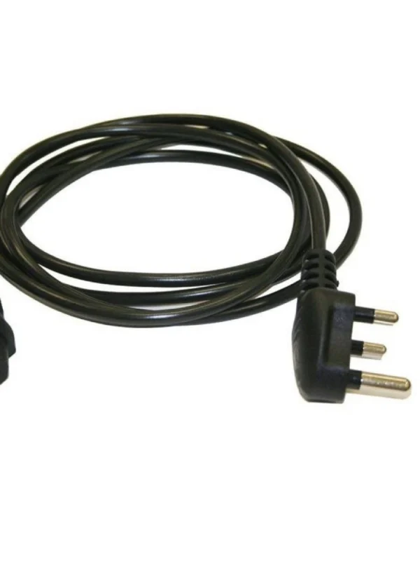 Supreme Quality 1.2 Meter 3Pin Power Cord for Computer Monitor Desktop, Printer, UPS, SMPS, Scanner (Black)