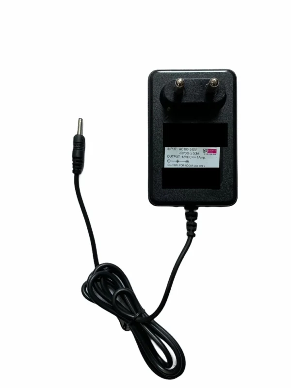 12V 1A Power Adapter, Power Supply AC Input 100 240 V and Output 12V 1A for Set Top Box_DTH Box, CCTV System, Router, Other Electronics And IT Gadgets with Vtech Pin (Black)