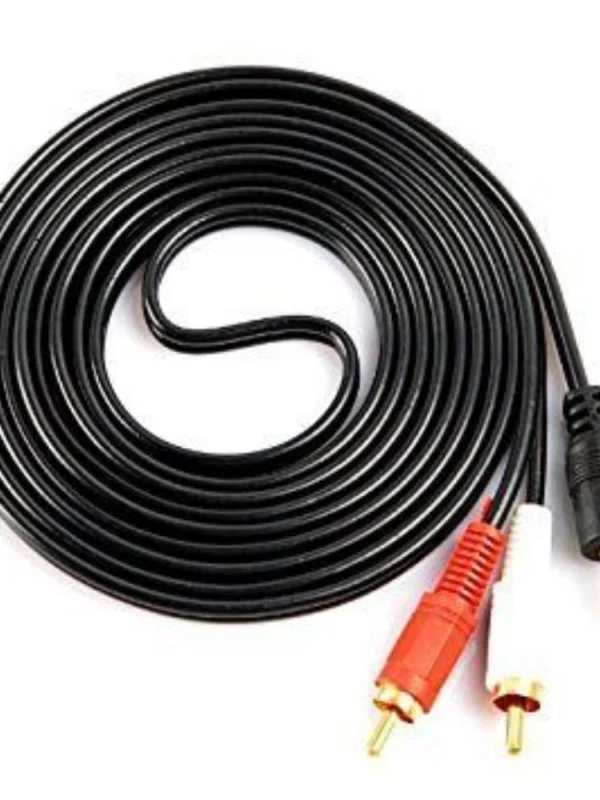 3.5mm Stereo Audio Male to 2RCA Male EP to 2RCA 1.5 Yards Connects Mobile and Home Theatre (Black)