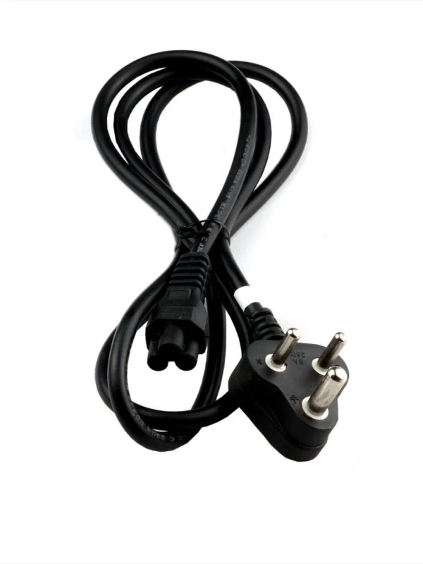 Supreme Quality 1.2 Meter 3Pin Power Cord for Laptop (Black)