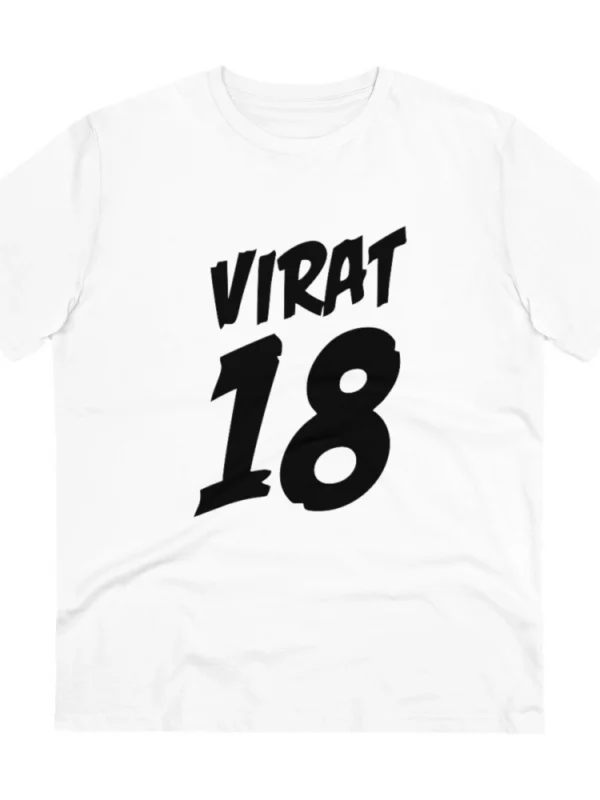 Men's PC Cotton Cricket Design Printed T Shirt (Color: White, Thread Count: 180GSM)
