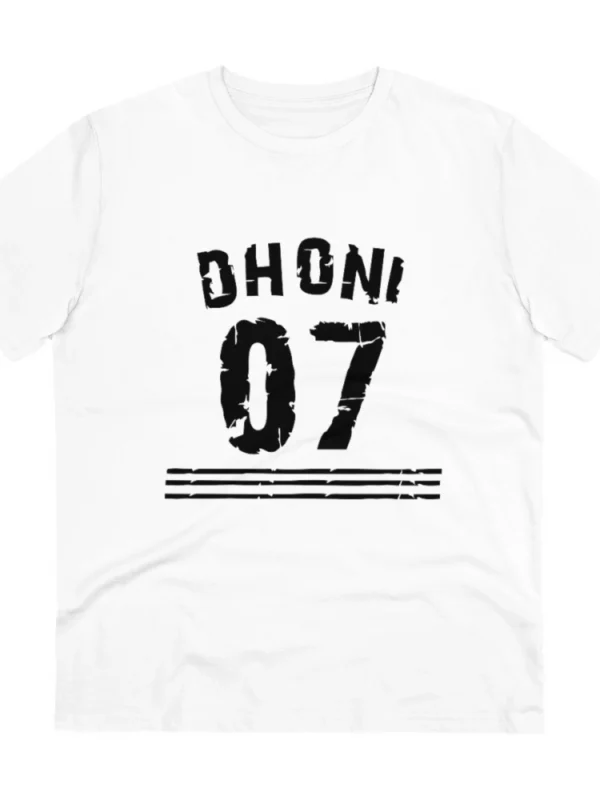 Men's PC Cotton Cricket Design Printed T Shirt (Color: White, Thread Count: 180GSM)