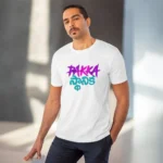 Men's PC Cotton Telugu Desing Printed T Shirt (Color: White, Thread Count: 180GSM) - Image 6