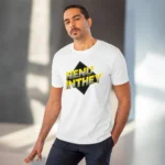 Men's PC Cotton Telugu Desing Printed T Shirt (Color: White, Thread Count: 180GSM) - Image 6