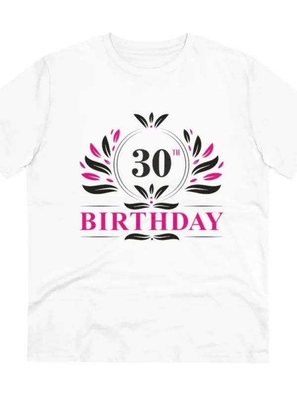 Men's PC Cotton 30th Birthday Printed T Shirt (Color: White, Thread Count: 180GSM)