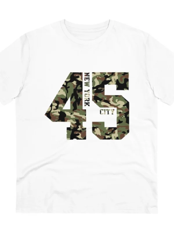 Men's PC Cotton New York City Printed T Shirt (Color: White, Thread Count: 180GSM)