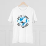 Men's PC Cotton Explore The Unseen Printed T Shirt (Color: White, Thread Count: 180GSM) - Image 3