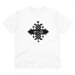 Men's PC Cotton Telugu Desing Printed T Shirt (Color: White, Thread Count: 180GSM)