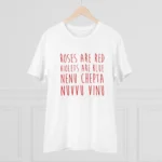 Men's PC Cotton Telugu Desing Printed T Shirt (Color: White, Thread Count: 180GSM) - Image 3