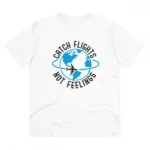 Men's PC Cotton Explore The Unseen Printed T Shirt (Color: White, Thread Count: 180GSM)