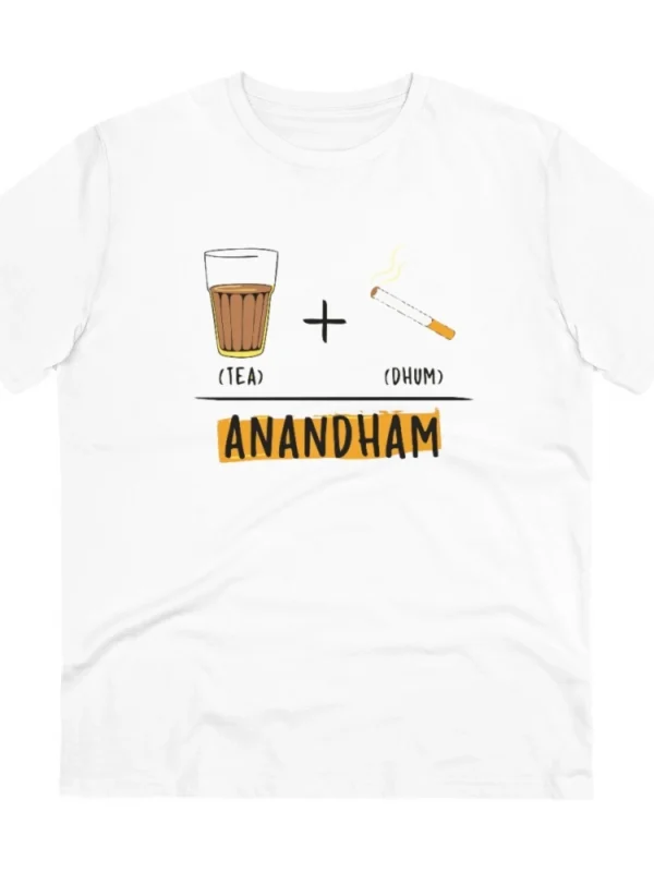 Men's PC Cotton Telugu Desing Printed T Shirt (Color: White, Thread Count: 180GSM)