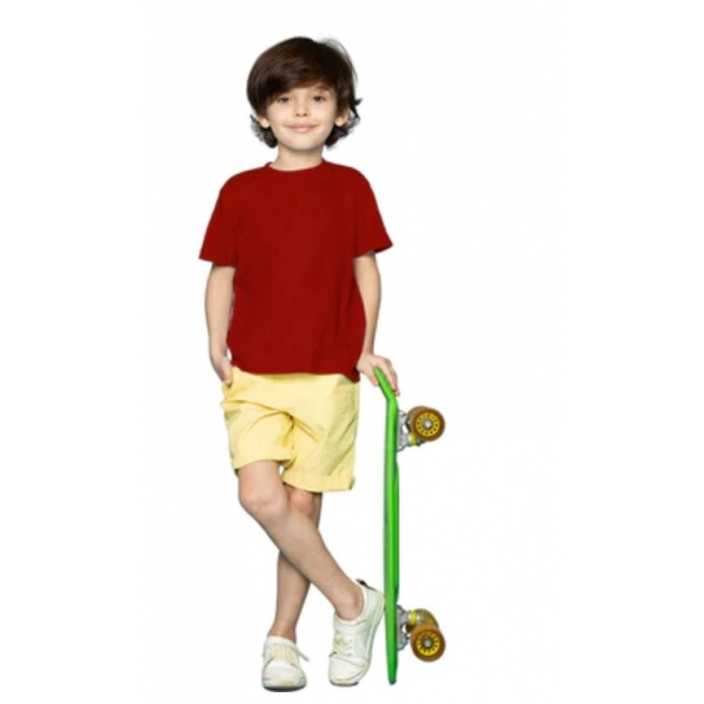 52320472397_f39b21608e_o_d-1000x1000-1.webp Boys Cotton Plain Half Sleeve TShirt (Maroon) - Image 1