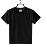Boys Cotton Plain Half Sleeve TShirt (Black) - Image 3