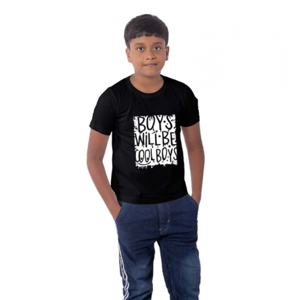 52320490482_7f04b29a4f_o_d-1000x1000-1.webp Boys Cotton Will Be Cool Half Sleeve TShirt (Black) - Image 1