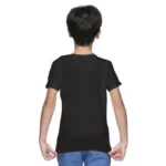 Boys Cotton Plain Half Sleeve TShirt (Black) - Image 2