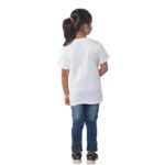 Girls Cotton Bubo Half Sleeve TShirt (White) - Image 2