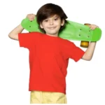 Boys Cotton Plain Half Sleeve TShirt (Red) - Image 5