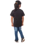 Girls Cotton Cat Half Sleeve TShirt (Black) - Image 2