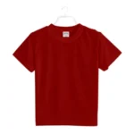 Boys Cotton Plain Half Sleeve TShirt (Maroon) - Image 2