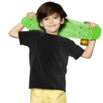 Boys Cotton Plain Half Sleeve TShirt (Black) - Image 5