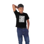 Boys Cotton Will Be Cool Half Sleeve TShirt (Black) - Image 4