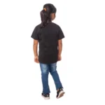 Girls Cotton Princess Half Sleeve TShirt (Black) - Image 2