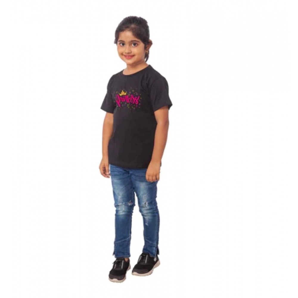 52321714254_91b93f3e94_o_d-1000x1000-1.webp Girls Cotton Princess Half Sleeve TShirt (Black) - Image 1