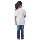 Girls Cotton Princess Half Sleeve TShirt (White) - Image 2