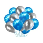 6Th Happy Birthday Decoration Combo With Foil And Star Balloons (Blue, Silver) - Image 2